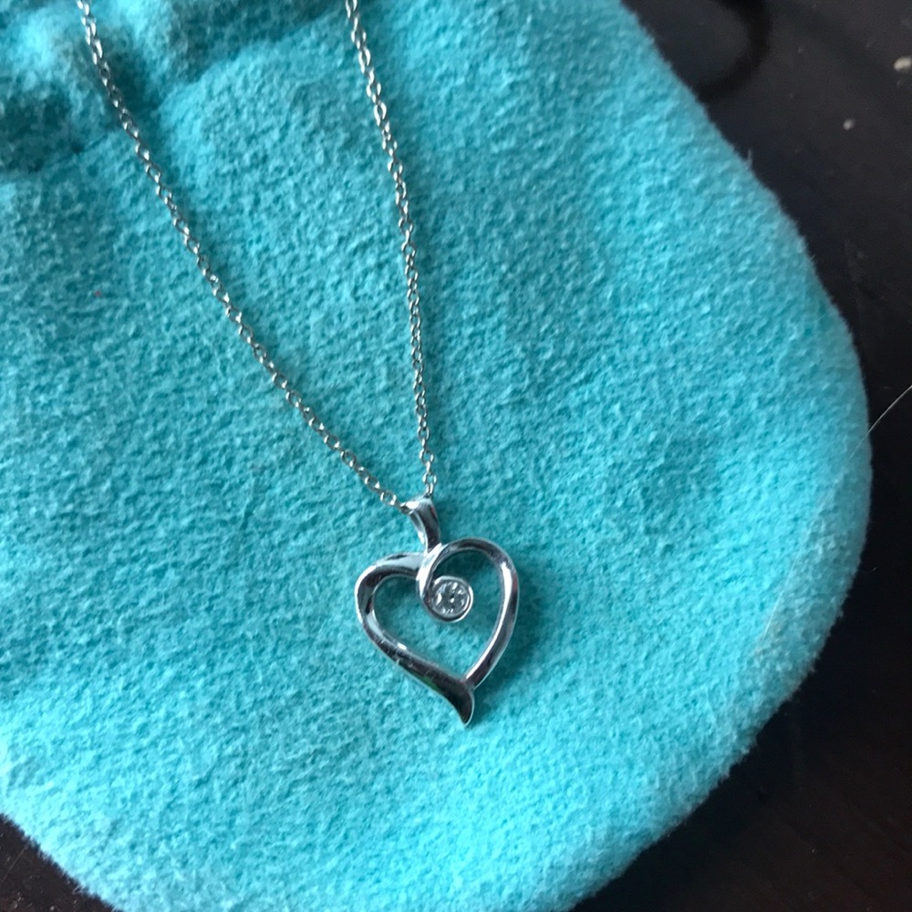 Diamond Solitaire Heart Necklace